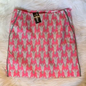 Golftini 0L Pink zebra face print tennis skirt